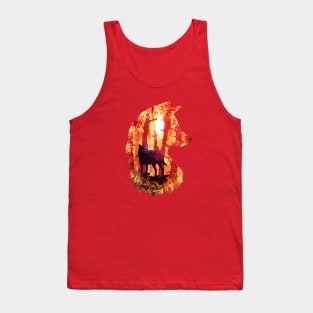 Evening Solace Wolf Tank Top